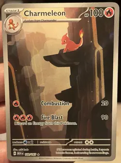 Pokemon Charmeleon 169/165 MEW EN S&V 151 Rare Regular 100 HP 90 Attack - Image 1