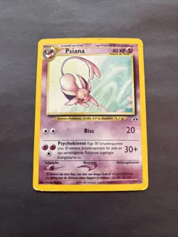 Pokemon 2000 Neo Discovery Espeon 1/75 Unlimited Holo Rare GERMAN Damaged - Image 2