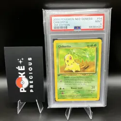 PSA 9 CHIKORITA 1st Edition 2000 Neo Genesis 54/111 Pokemon Ken Sugimori MINT - Image 1