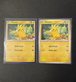 MY FIRST BATTLE-PIKACHU DECK PIKACHU 2023 POKEMON x2 Lot (Silver & Blue Border) - Image 1