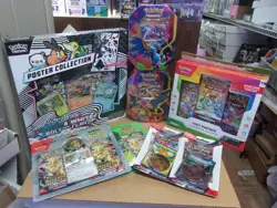 POKEMON ASCENDED (2) BLISTER + FIRST PARTNER + BLACK WHITE POSTER + (2) TINS + - Image 1