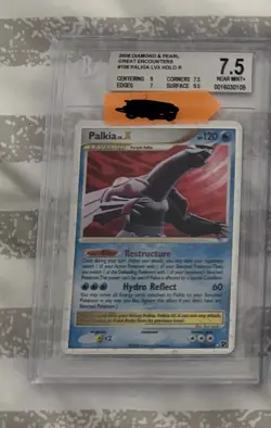 Pokemon Palkia LV.X Holo Rare Great Encounters 106/106 2008 Beckett 7.5 - Image 1