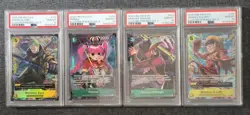 ​PSA 10 SEQUENTIAL SET (4) One Piece TCG Luffy, Zoro, Mihawk, Perona - Illus Box - Image 1