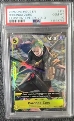 ​PSA 10 SEQUENTIAL SET (4) One Piece TCG Luffy, Zoro, Mihawk, Perona - Illus Box - Image 2
