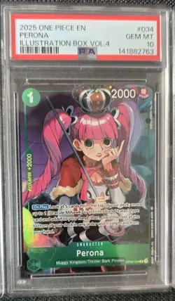 ​PSA 10 SEQUENTIAL SET (4) One Piece TCG Luffy, Zoro, Mihawk, Perona - Illus Box - Image 3