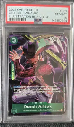 ​PSA 10 SEQUENTIAL SET (4) One Piece TCG Luffy, Zoro, Mihawk, Perona - Illus Box - Image 4