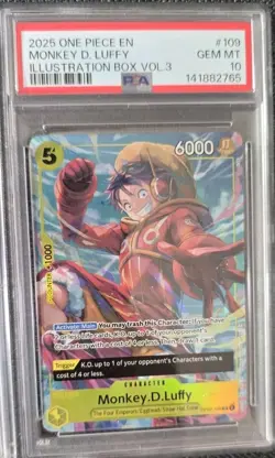 ​PSA 10 SEQUENTIAL SET (4) One Piece TCG Luffy, Zoro, Mihawk, Perona - Illus Box - Image 5