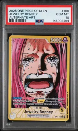 PSA 10 2025 ONE PIECE OP13 CARRYING ON HIS WILL 100 JEWELRY BONNEY ALT ART - Image 1