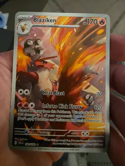 Pokemon TCG Blaziken Destined Rivals Illustration Rare Card 192/182 NM Condition - Image 1