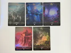 MTG Secret Lair x Dungeons & Dragons: Lands of Forgotten Realms Foil Set of 5 - Image 1