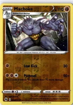 Pokemon Machoke 025/073 - Champion's Path - Reverse Holo Near Mint English - Image 1