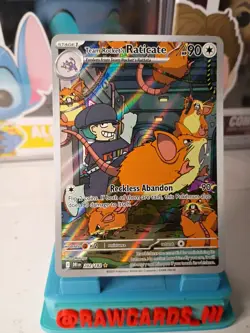 Pokemon 2025 Team Rockets Raticate Illustration SV10, Destined Rivals 202/182 - Image 2