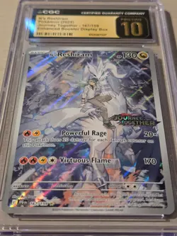 Pokemon N's Reshiram 167/159 Journey Together Stamped Box Topper CGC Pristine - Image 2