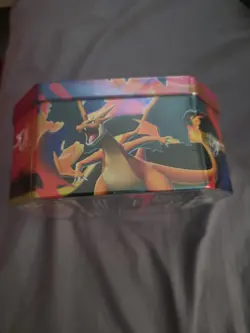 SEALED Mega Charizard X ex Tin Pokemon TCG Mega Evolution Phantasmal Flames New - Image 2