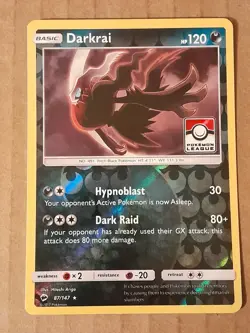 Darkrai 87/147 Pokemon League Reverse Holo Promo NM See Pictures - Image 1