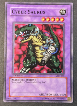 Yugioh TCG - 1x Cyber Saurus - MRD-105 - NM/LP - Vintage 1st Ed. - Common - 2002 - Image 1