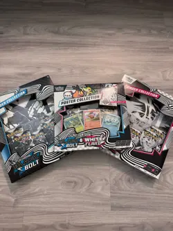 Pokemon TCG Scarlet and Violet Black Bolt White Flare Binder Poster Collection - Image 1