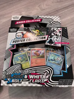 Pokemon TCG Scarlet and Violet Black Bolt White Flare Binder Poster Collection - Image 4