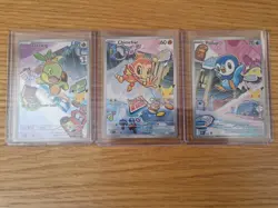 Pokemon First Partner Illustration Turtwig Chimchar Piplup 040, 041, 042 - Image 1