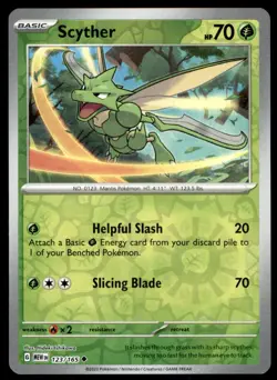 Scyther 123/165 Uncommon 151 Pokemon Reverse Holo Lightly Played - Image 1