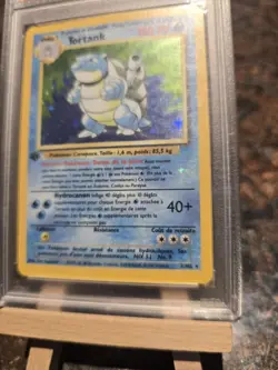 1999 Pokemon FRENCH 1st Edition Tortank Blastoise Holo 2/102 Holo Bleed PSA 6 - Image 4