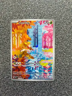 Pokemon TCG Deerling Illustration Rare Full Art 165/162 SV05 Holo 70 HP English - Image 1