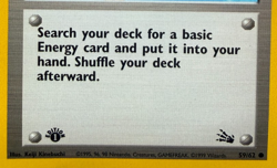 Pokemon - Energy Search - 59/62 - 1st edition - Trainer Fossil - Image 3