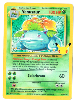 VENUSAUR POKEMON CELEBRATIONS CLASSIC COLLECTION HOLO 15/102 25TH ANNIVERSARY - Image 1
