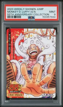 Monkey D Luffy PSA 9 Shonen Jump 55th Anniversary Collection Gear 5 One Piece - Image 1
