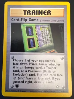 POKEMON NEO GENESIS 1ST EDITION UNCOMMON CARD-FLIP GAME TRAINER CARD 92/111 - Image 1