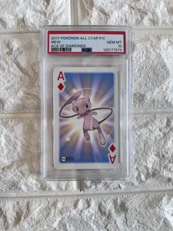 2017 POKEMON ALL STAR PLAYING CARDS MEW ACE OF DIAMONDS PSA10 - Image 3