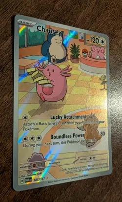 Chansey 187/167 Twilight Masquerade Illustration Rare Pokemon Card Near Mint - Image 3