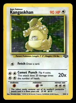 Kangaskhan 5/64 Holo Rare Jungle Set Pokemon Card - 1 - Image 1