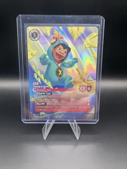 Disney Lorcana TCG Lilo Causing An Uproar Enchanted # 217/204 Pack Fresh NM Card - Image 1
