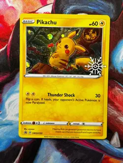 Pikachu SWSH153 Snowflake Stamp Black Star Promo Pokemon TCG - Image 1