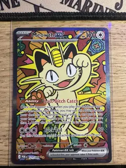Meowth EX SIR 121/088 POR - Pokemon TCG Full Art Perfect Order Card - Image 1
