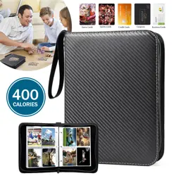 Game Card Collection Binder PU 400 Slots Zipper Case For Standard Trading Cards - Image 2