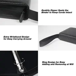 Game Card Collection Binder PU 400 Slots Zipper Case For Standard Trading Cards - Image 5