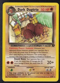 Pokemon Dark Dugtrio 23/82 Rare Team Rocket - Image 1