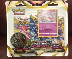 Pokemon TCG Sword Shield Astral Radiance 3 Pack Blister Sylveon Sealed - Image 1