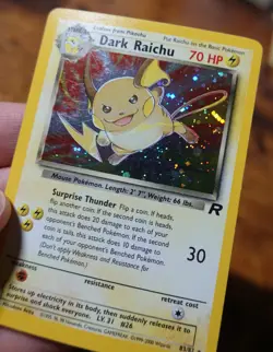 Dark Raichu 83/82 Team Rocket Insufficient Ink Error Misprint Pokemon Card LP - Image 4