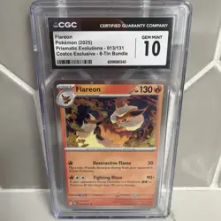 Flareon 013/131 HOLO RARE Prismatic Evolutions CGC 10 Gem Mint Pokemon Card - Image 1