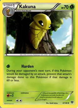 Kakuna 4/146 XY Base Set Pokemon Card TCG - Image 1