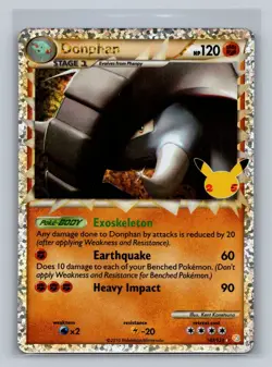 Donphan (Prime) NM 107/123 Celebrations: Classic Collection Pokemon Card - Image 1