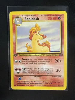 Pokemon TCG Rapidash 1st Edition Jungle Uncommon Regular Card 44/64 - Image 1