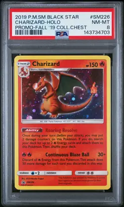 PSA 8 2019 Pokemon Sm Black Star Promo #SM226 Charizard-Holo NM-MT - Image 1