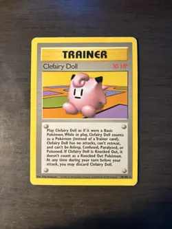 Pokemon TCG Clefairy Doll Trainer Base Set 70/102 - Image 1