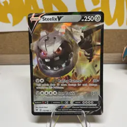 Steelix V 115/185 Vivid Voltage Ultra Rare Holo Pokemon TCG Card NM - Image 1