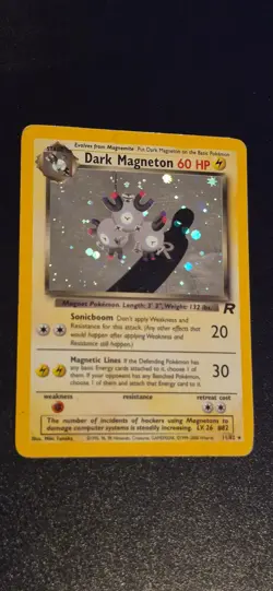 Dark Magneton 11/82 Unlimited Holo Rare Team Rocket Pokemon HP - Image 1