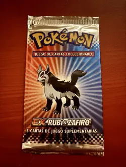 Ruby & Sapphire Vintage Pokemon Booster Packs Set Of 4 Full Art Set Spanish - Image 3